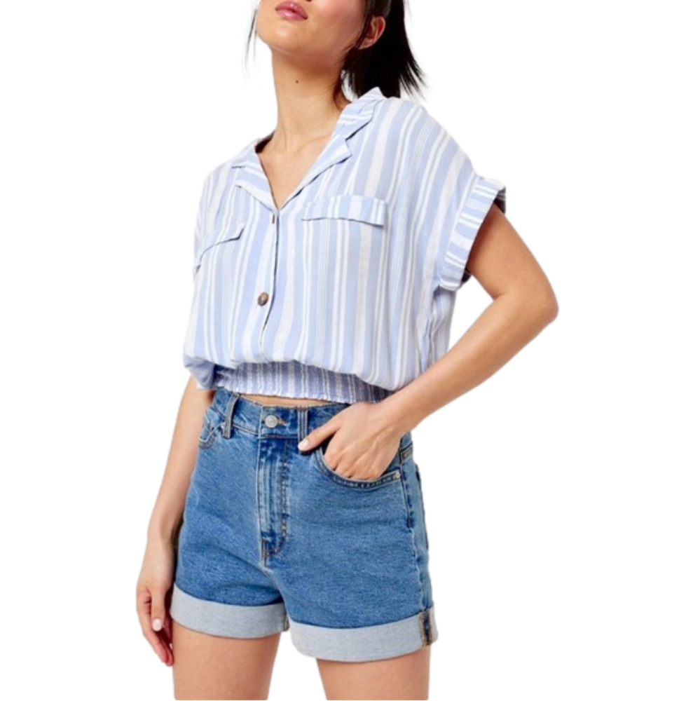 Ardene blue striped blouse